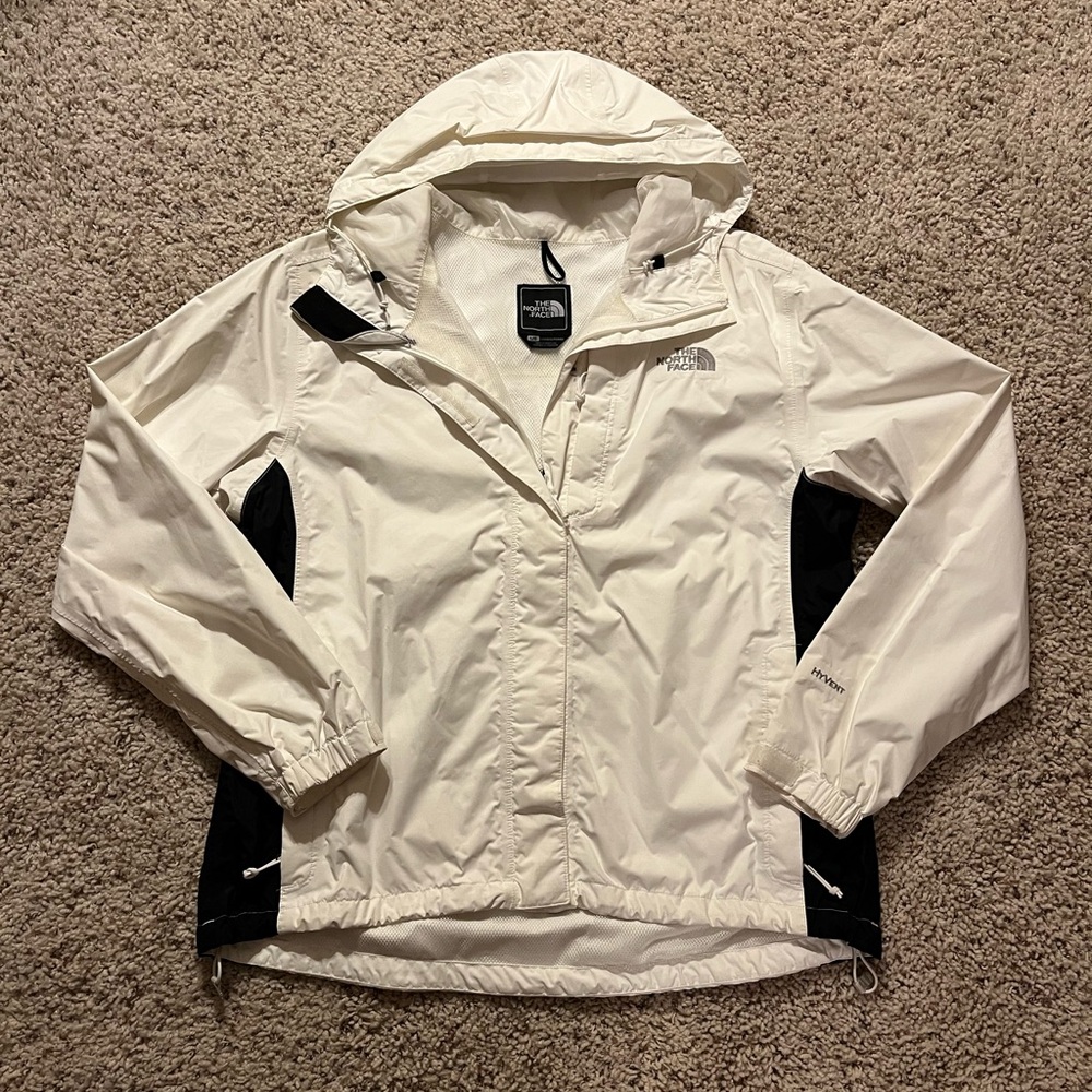 The North Face White / Black Zip Up Jacket